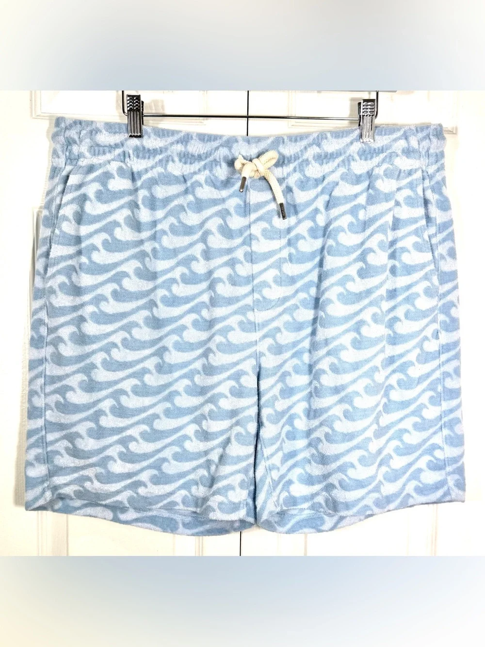 Faherty Cabana Towel Terry Shorts Endless Peaks Light Blue Wave XXL